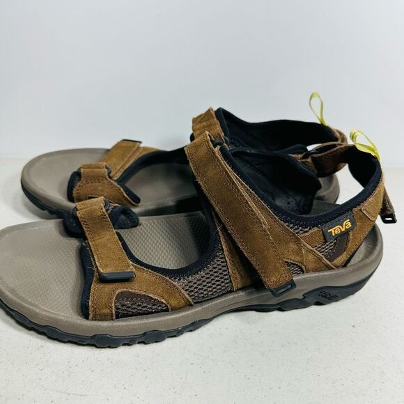 Teva Brown Sandals with Yellow Accents - Picture 4 of 8